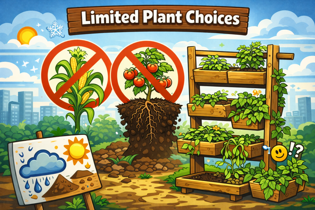 plant choices in vertical gardening image