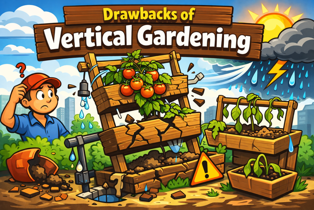 drawbacks of vertical gardening image