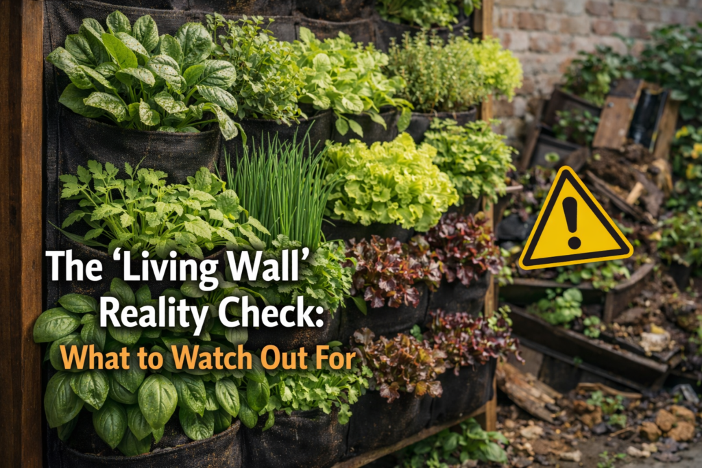 the living wall reality check in vertical gardening
