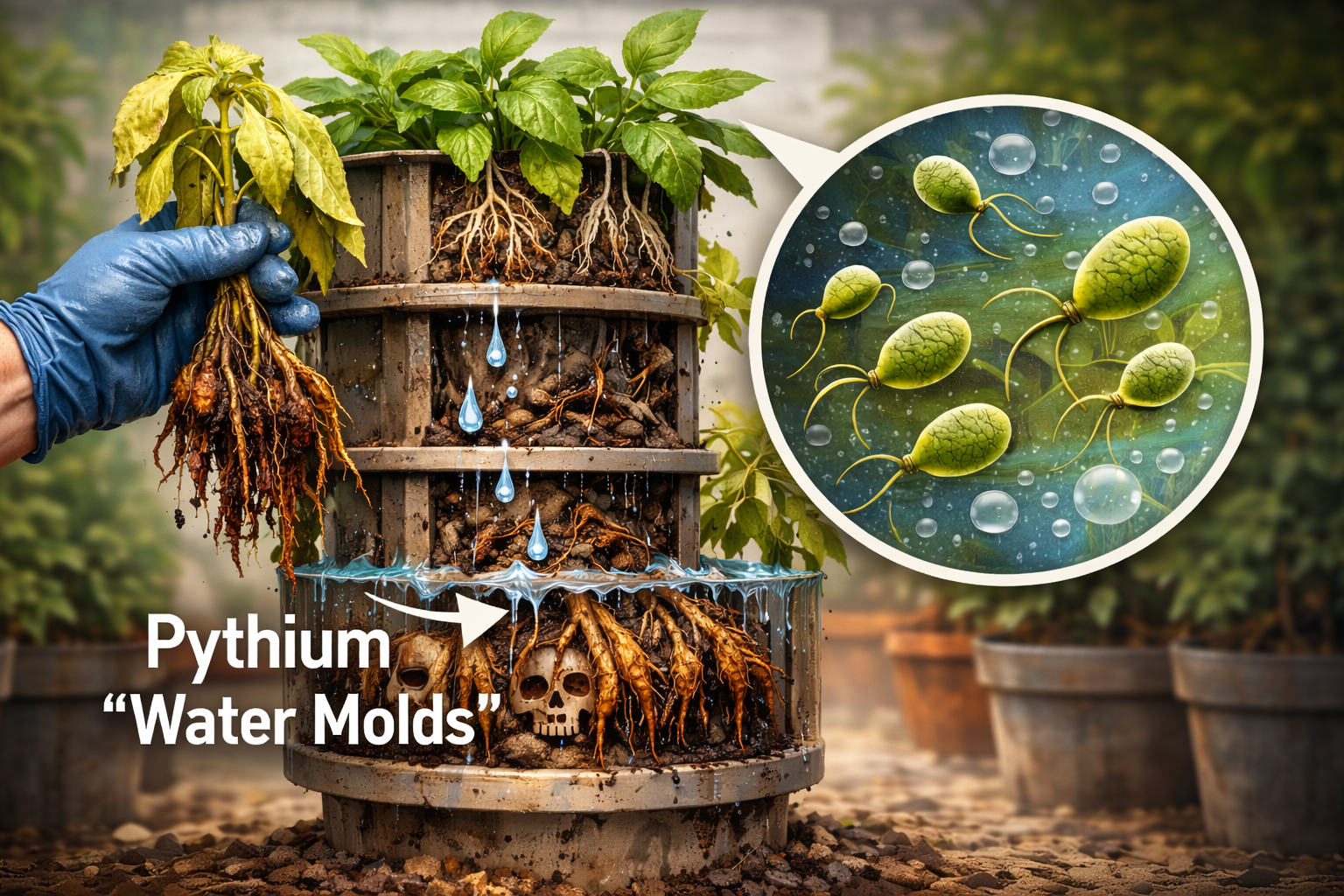 molds in vertical gardening