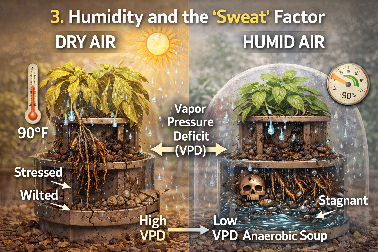 how humidity affects root rot in vertical gardening