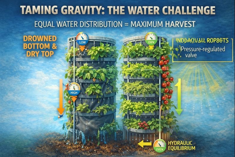 gravity in vertical gardens