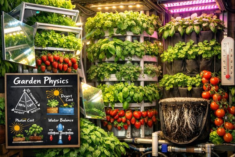 vertical garden as a living radiator