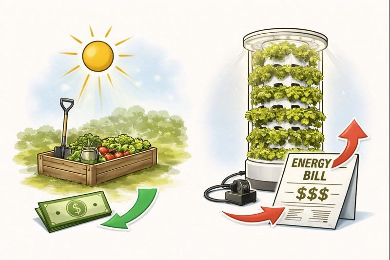 tax difference between a vertical garden and a traditional garden.