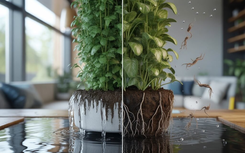 root rot in vertical gardening