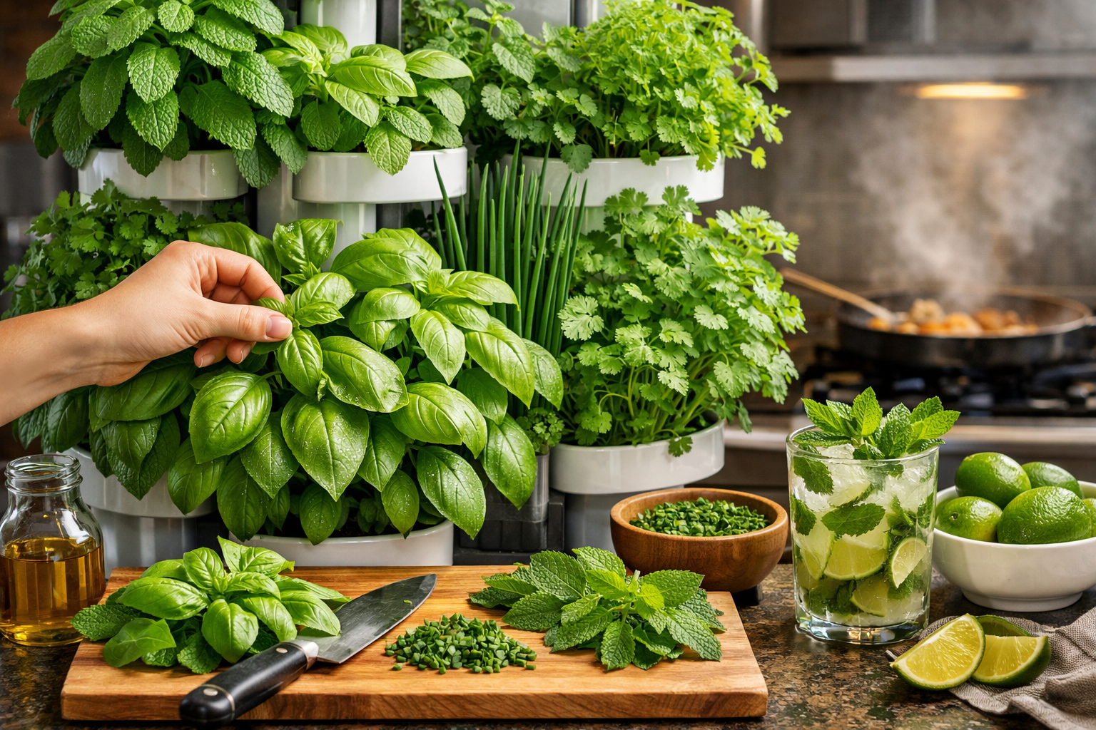 bringing flavour with hydroponic herbs