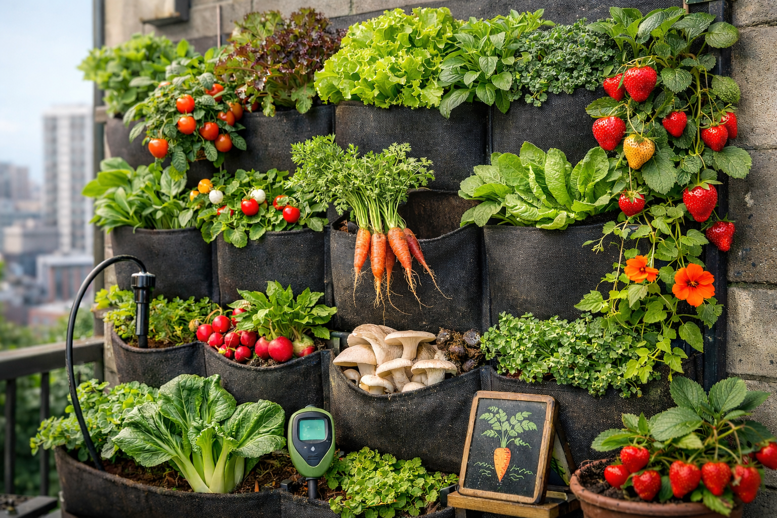 the best vegetables for pocket planters in vertical gardens